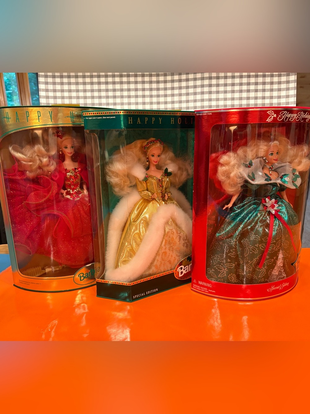 Mattel Barbie Happy Holidays Special/Collector Edition Doll Lot of 3-1993-1995